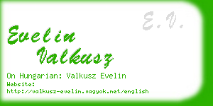 evelin valkusz business card
